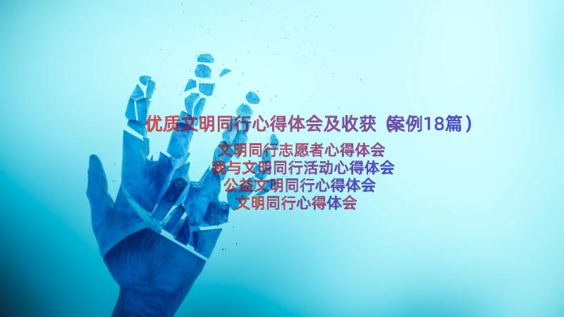 优质文明同行心得体会及收获（案例18篇）