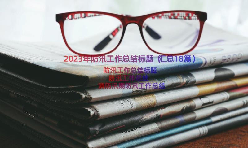 2023年防汛工作总结标题（汇总18篇）