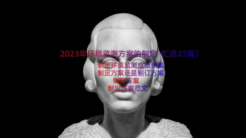 2023年环境监测方案的制定（汇总23篇）