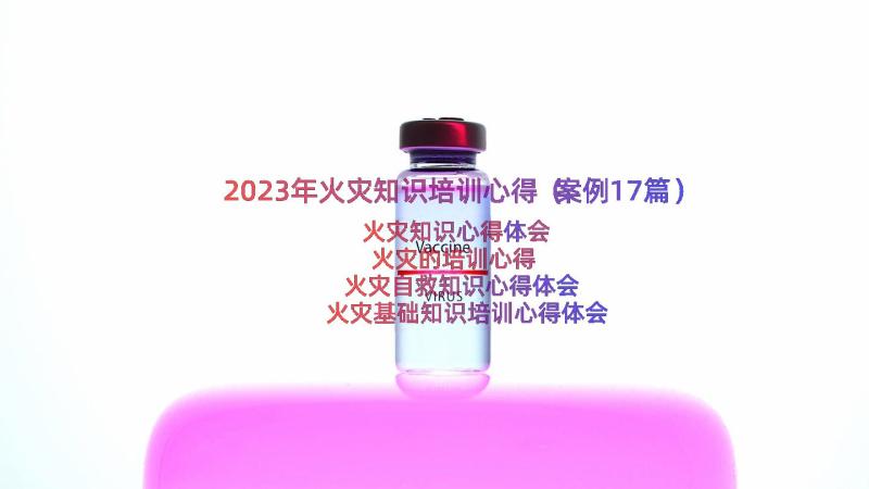 2023年火灾知识培训心得（案例17篇）