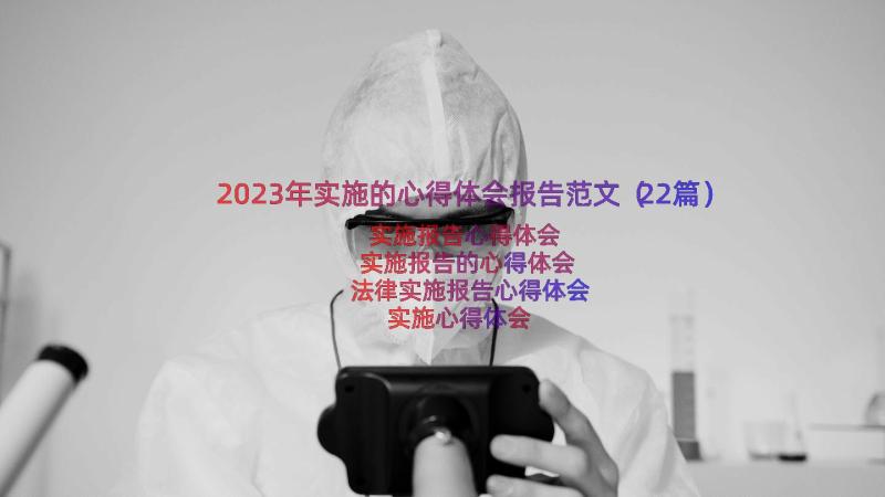 2023年实施的心得体会报告范文（22篇）