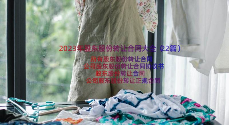 2023年股东股份转让合同大全（22篇）