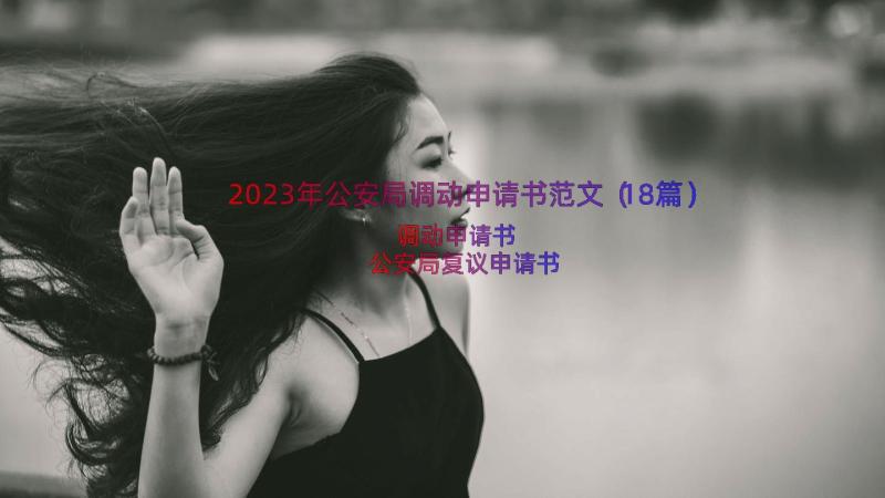 2023年公安局调动申请书范文（18篇）