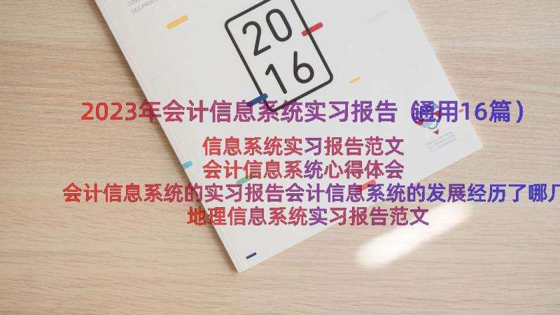 2023年会计信息系统实习报告（通用16篇）