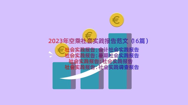 2023年空乘社会实践报告范文（16篇）