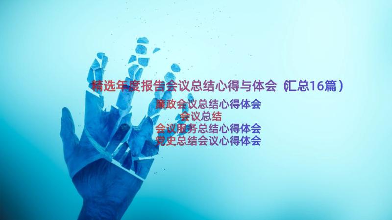 精选年度报告会议总结心得与体会（汇总16篇）