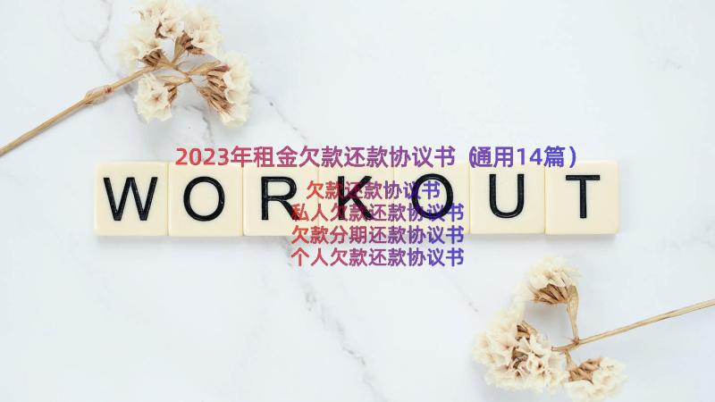 2023年租金欠款还款协议书（通用14篇）