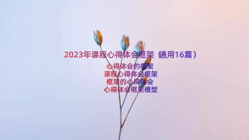 2023年课程心得体会框架（通用16篇）