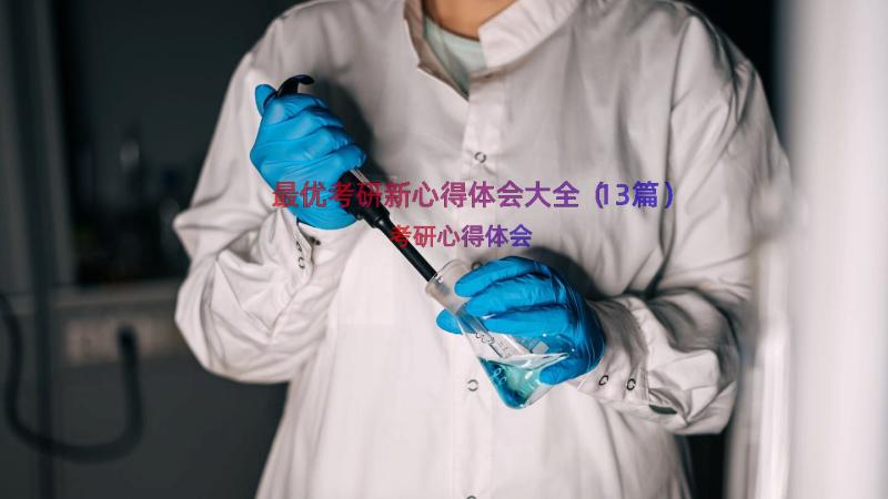 最优考研新心得体会大全（13篇）