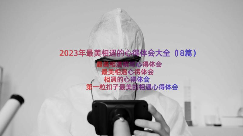 2023年最美相遇的心得体会大全（18篇）