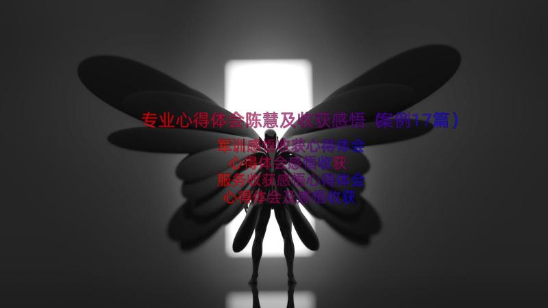 专业心得体会陈慧及收获感悟（案例17篇）