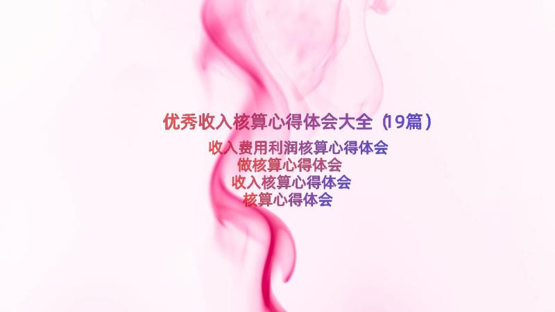 优秀收入核算心得体会大全（19篇）