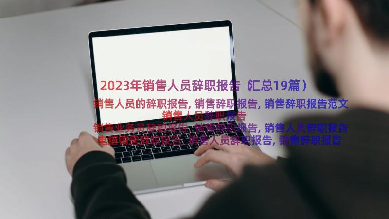 2023年销售人员辞职报告（汇总19篇）