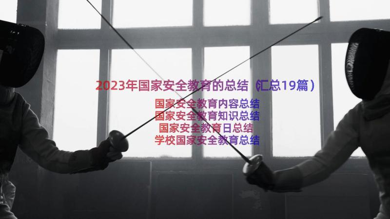 2023年国家安全教育的总结（汇总19篇）