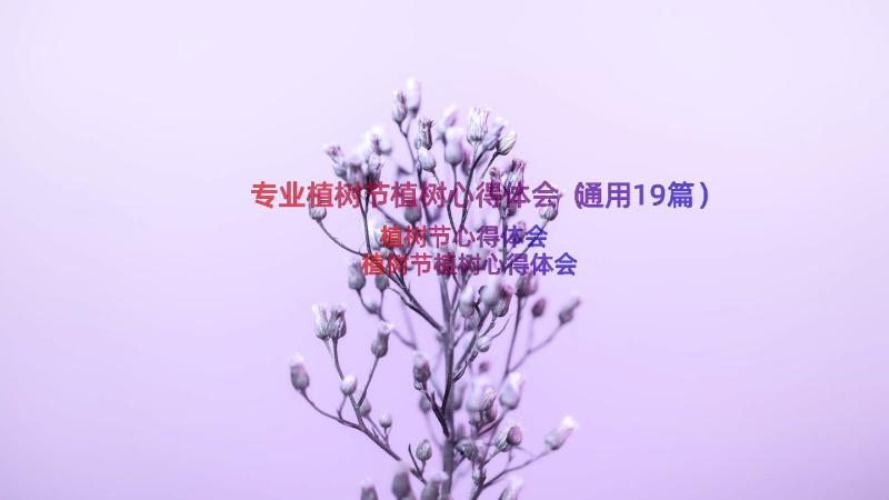 专业植树节植树心得体会（通用19篇）