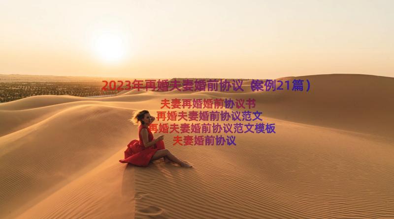 2023年再婚夫妻婚前协议（案例21篇）