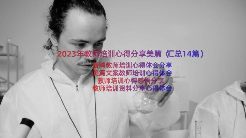 2023年教师培训心得分享美篇（汇总14篇）