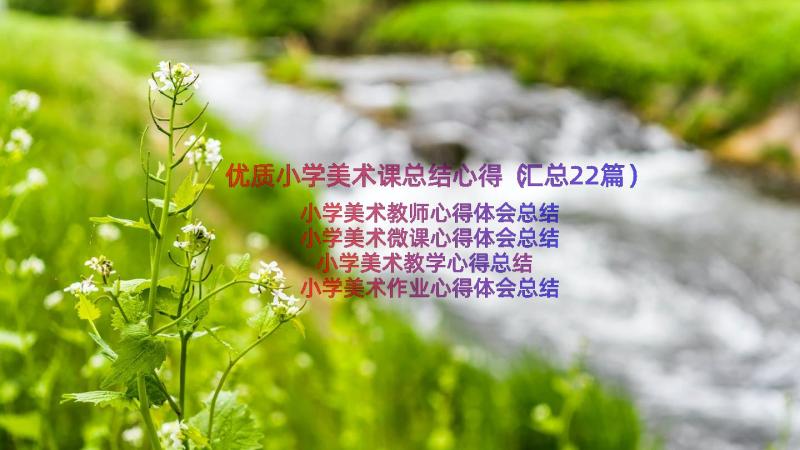 优质小学美术课总结心得（汇总22篇）