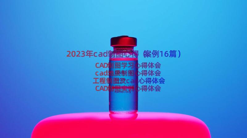 2023年cad制图心得（案例16篇）