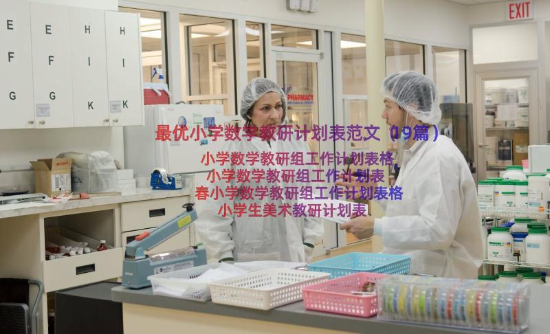 最优小学数学教研计划表范文（19篇）