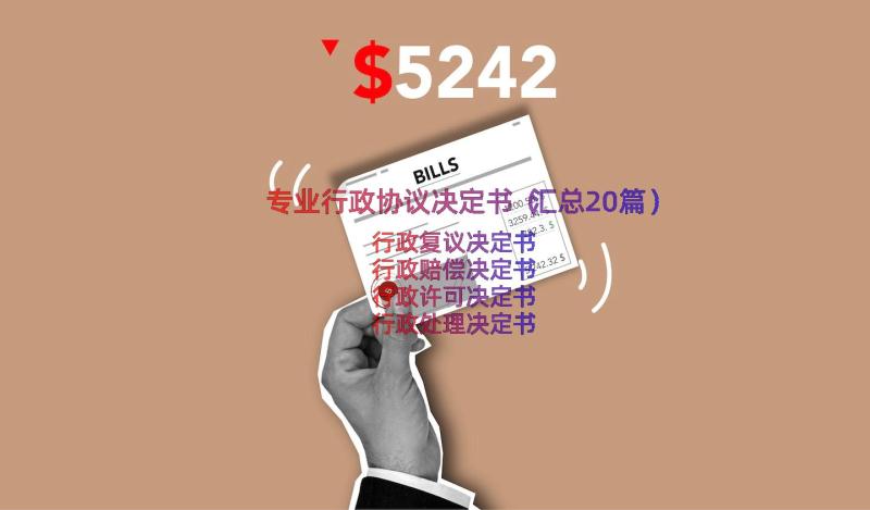 专业行政协议决定书（汇总20篇）