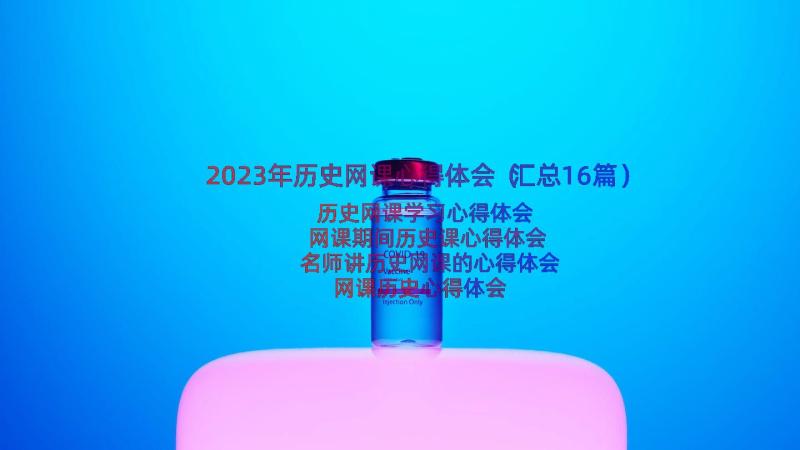 2023年历史网课心得体会（汇总16篇）