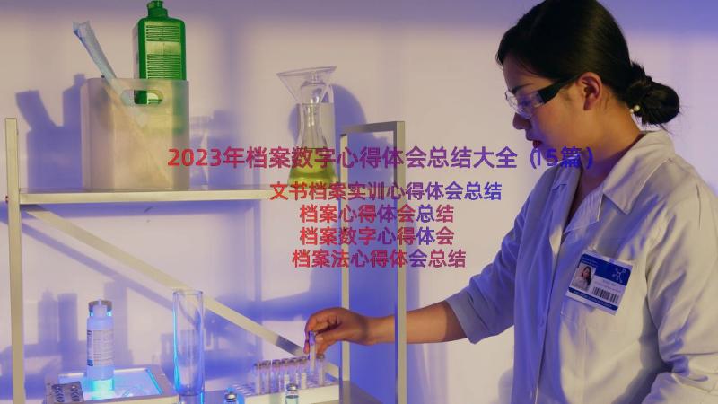 2023年档案数字心得体会总结大全（15篇）