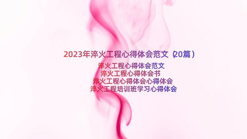 2023年淬火工程心得体会范文（20篇）