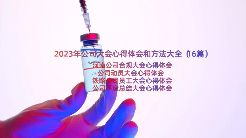 2023年公司大会心得体会和方法大全（16篇）