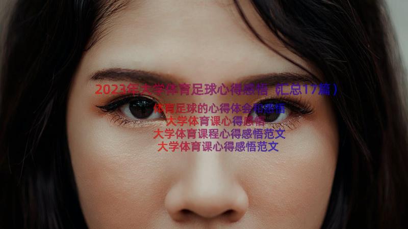 2023年大学体育足球心得感悟（汇总17篇）