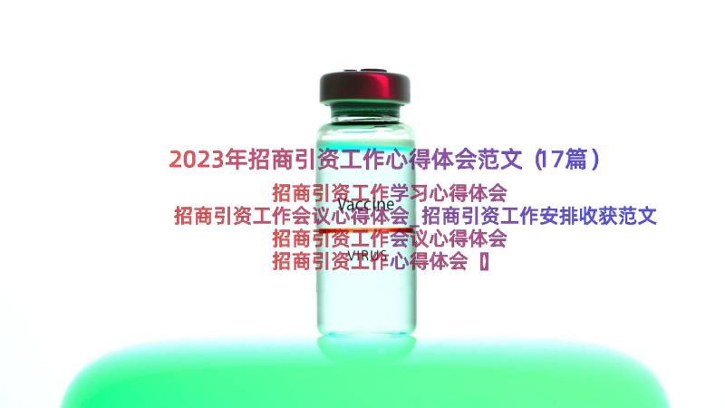 2023年招商引资工作心得体会范文（17篇）