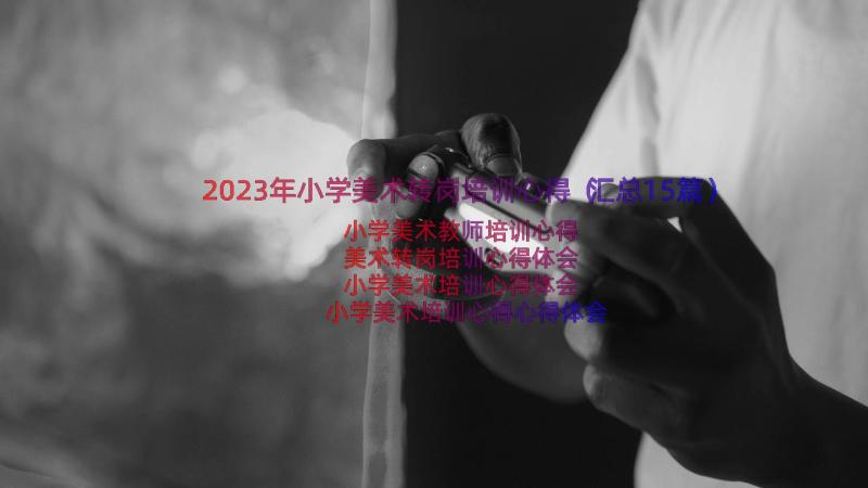 2023年小学美术转岗培训心得（汇总15篇）