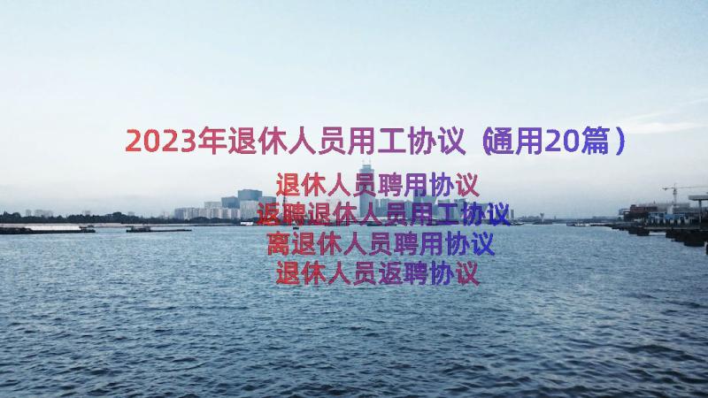 2023年退休人员用工协议（通用20篇）