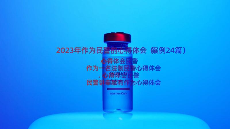 2023年作为民警的心得体会（案例24篇）