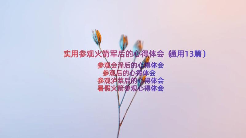 实用参观火箭军后的心得体会（通用13篇）