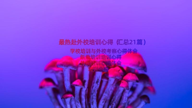 最热赴外校培训心得（汇总21篇）