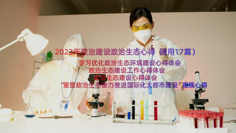 2023年政治建设政治生态心得（通用17篇）