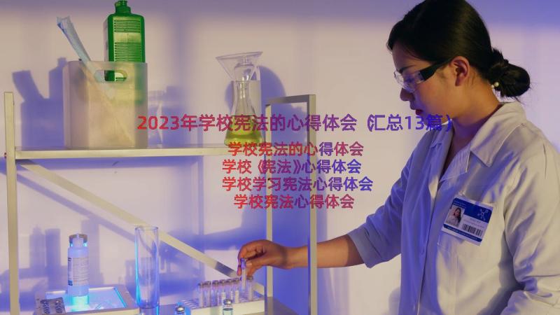 2023年学校宪法的心得体会（汇总13篇）