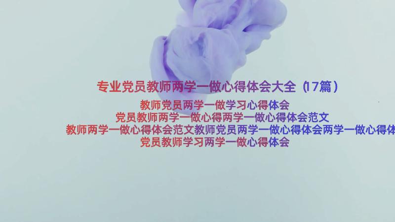 专业党员教师两学一做心得体会大全（17篇）