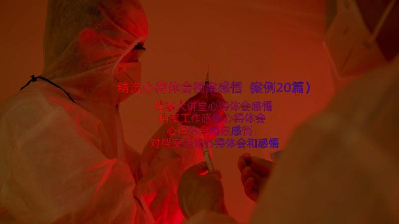 精选心得体会档案感悟（案例20篇）