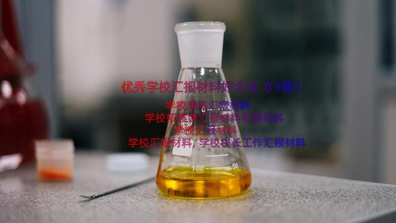 优秀学校汇报材料好大全（19篇）