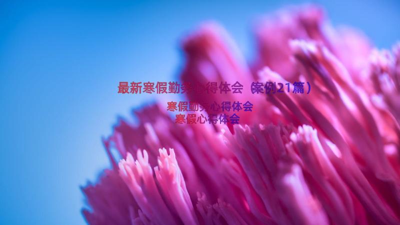 最新寒假勤务心得体会（案例21篇）