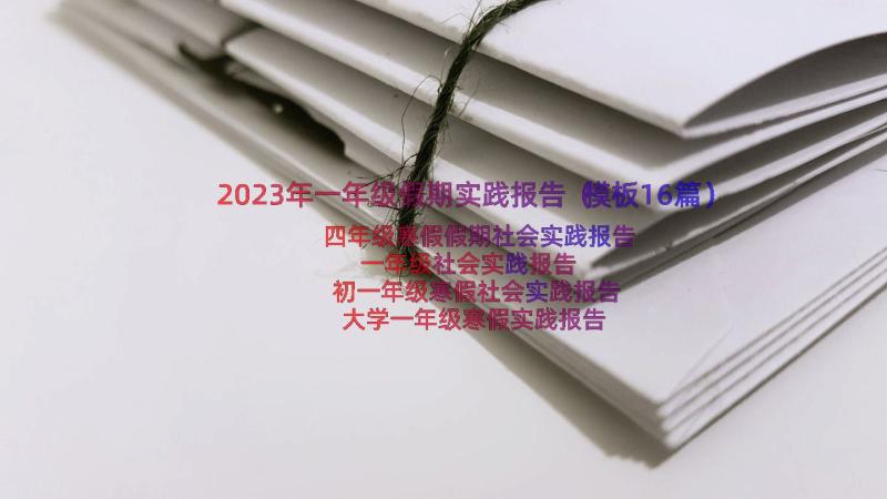 2023年一年级假期实践报告（模板16篇）