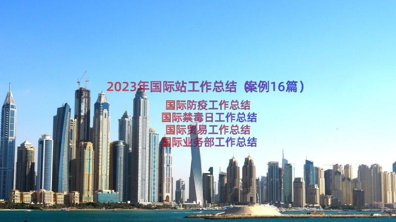 2023年国际站工作总结（案例16篇）