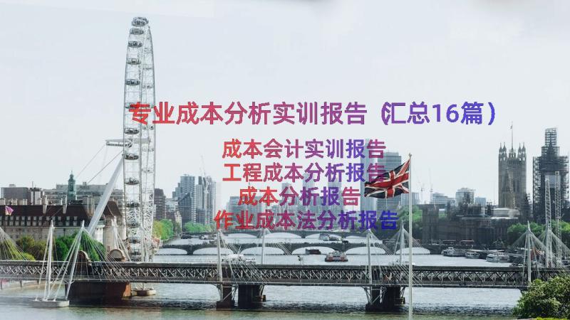 专业成本分析实训报告（汇总16篇）