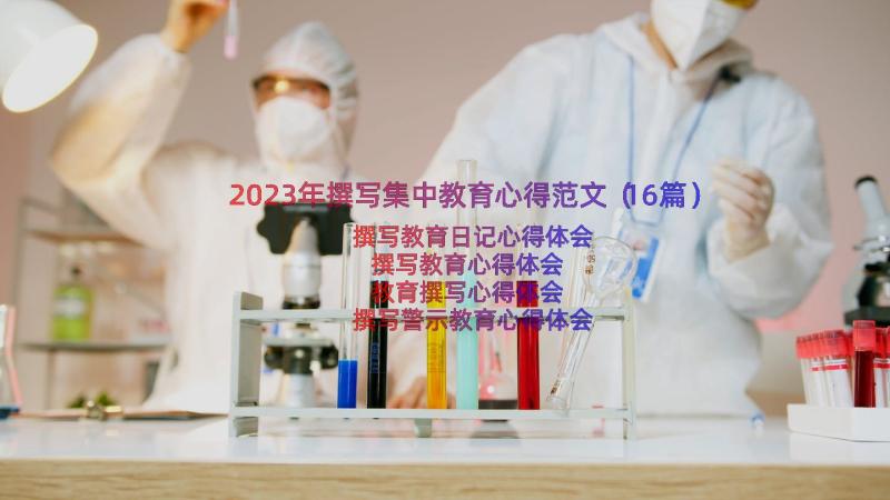 2023年撰写集中教育心得范文（16篇）