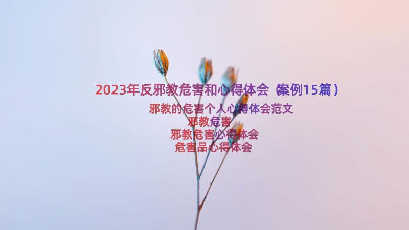 2023年反邪教危害和心得体会（案例15篇）