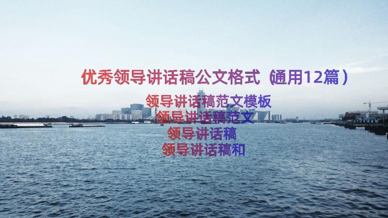 优秀领导讲话稿公文格式（通用12篇）