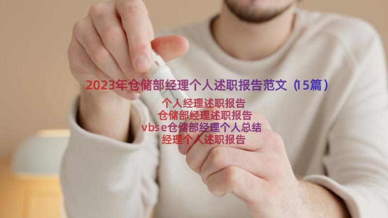 2023年仓储部经理个人述职报告范文（15篇）