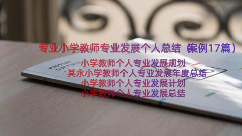 专业小学教师专业发展个人总结（案例17篇）